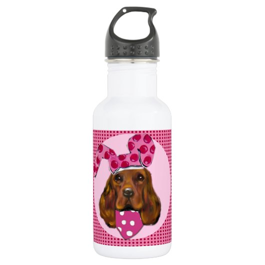IRISCHER SETTER EDELSTAHLFLASCHE (Vorderseite)