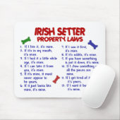 IRISCHER SETTER Eigentums-Gesetze 2 Mousepad (Mit Mouse)