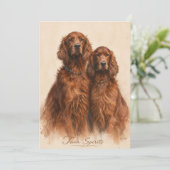 Irischer Setter Einladung (Stehend Vorderseite)