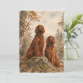 Irischer Setter Einladung (Stehend Vorderseite)
