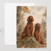 Irischer Setter Einladung (Vorne/Hinten)