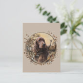 Irischer Setter Feiertagspostkarte (Stehend Vorderseite)