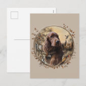 Irischer Setter Feiertagspostkarte (Vorne/Hinten)