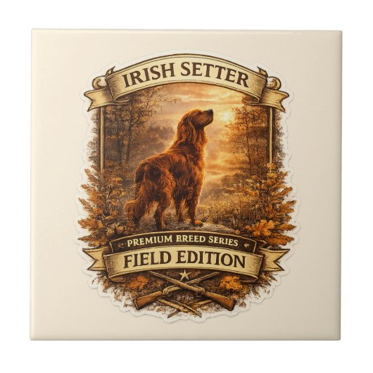 Irischer Setter Fliese (Vorderseite)