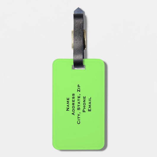 Irischer Setter Gepäckanhänger (Rückseite vertikal)