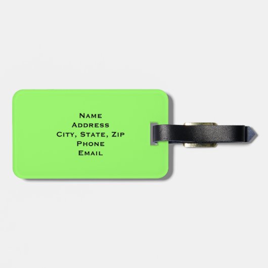 Irischer Setter Gepäckanhänger (Rückseite horizontal)