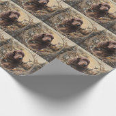 Irischer Setter Geschenkpapier (Ecke)