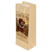 Irischer Setter Geschenktüte Für Weinflaschen (Rückseite Schrägansicht)