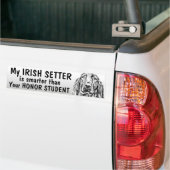 Irischer Setter - intelligenter als Ehrenstudent - Autoaufkleber (Auf Lkw)