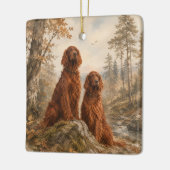 Irischer Setter Keramikornament (Links)