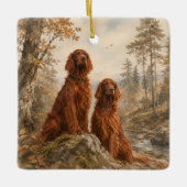 Irischer Setter Keramikornament (Vorderseite)