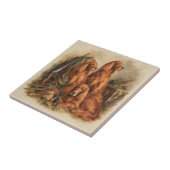 Irischer Setter ,Kunst Fliese (Seite)