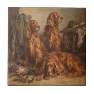 Irischer Setter ,Kunst Fliese