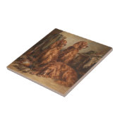 Irischer Setter ,Kunst Fliese (Seite)