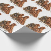 Irischer Setter ,Kunst Geschenkpapier (Ecke)