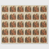 Irischer Setter ,Kunst Geschenkpapier (Flach)