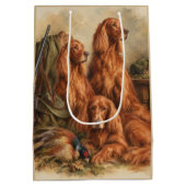 Irischer Setter ,Kunst Mittlere Geschenktüte (Rückseite)