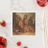 Irischer Setter ,Kunst  Serviette (Beispiel)