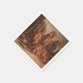 Irischer Setter ,Kunst  Serviette (Ecke)