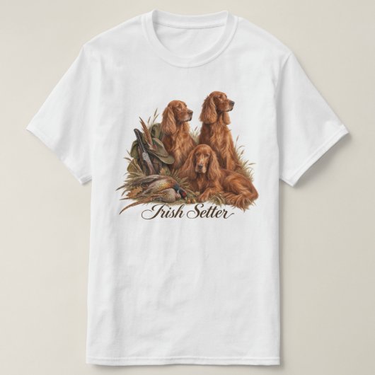 Irischer Setter ,Kunst T-Shirt (Design vorne)