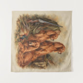 Irischer Setter ,Kunst Wandteppich (Vorderseite (Horizontal))
