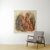 Irischer Setter ,Kunst Wandteppich (Beispiel)