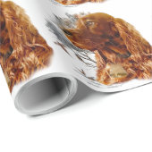 irischer Setter mit Fasant Geschenkpapier (Rolleneckpunkt)