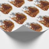 irischer Setter mit Fasant Geschenkpapier (Ecke)