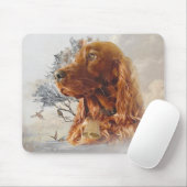 irischer Setter mit Fasant Mousepad (Mit Mouse)