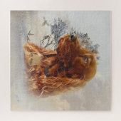 irischer Setter mit Fasant Puzzle (Horizontal)