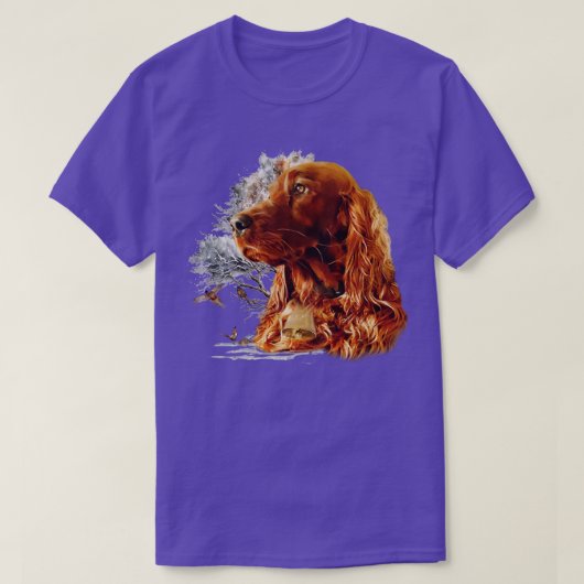 irischer Setter mit Fasant T-Shirt (Design vorne)
