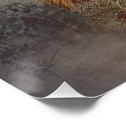 irischer Setter mit Holzhaken Poster (Ecke)