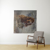 irischer Setter mit Holzhaken Wandteppich (Beispiel (Horizontal))