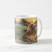 irischer Setter mit Welpe Kaffeetasse (VorderseiteRechts)