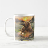 irischer Setter mit Welpe Kaffeetasse (Links)