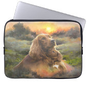 irischer Setter mit Welpe Laptopschutzhülle (Vorderseite)