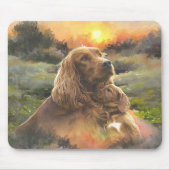irischer Setter mit Welpe Mousepad (Vorne)
