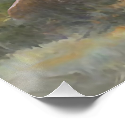 irischer Setter mit Welpe Poster (Ecke)