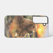 irischer Setter mit Welpe Samsung Galaxy Hülle (Rückseite (Horizontal))