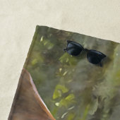 irischer Setter mit Welpe Strandtuch (Beispiel)