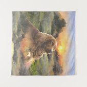 irischer Setter mit Welpe Wandteppich (Vorderseite (Horizontal))