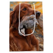 Irischer Setter Mittlere Geschenktüte (Rückseite)