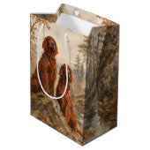  Irischer Setter  Mittlere Geschenktüte (Rückseite Schrägansicht)