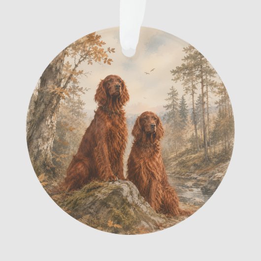 Irischer Setter Ornament (Vorderseite)