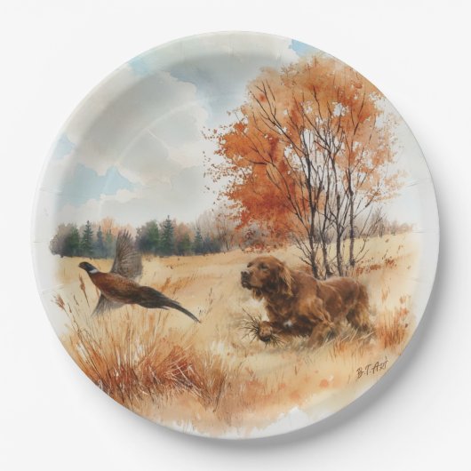 Irischer Setter Pappteller (Vorderseite)