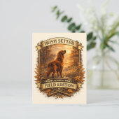 Irischer Setter Postkarte (Stehend Vorderseite)