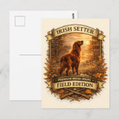 Irischer Setter Postkarte (Vorne/Hinten)