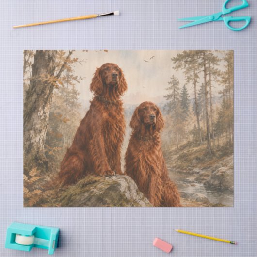 Irischer Setter  Seidenpapier (Basteln)