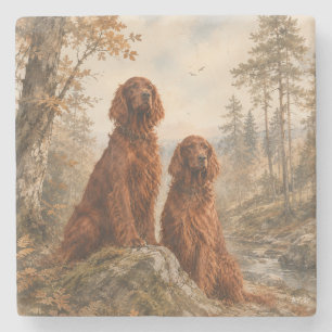 Irischer Setter Steinuntersetzer