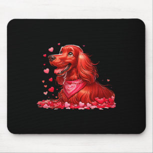 Irischer Setter Valentine Hearts Hund Männer Fraue Mousepad